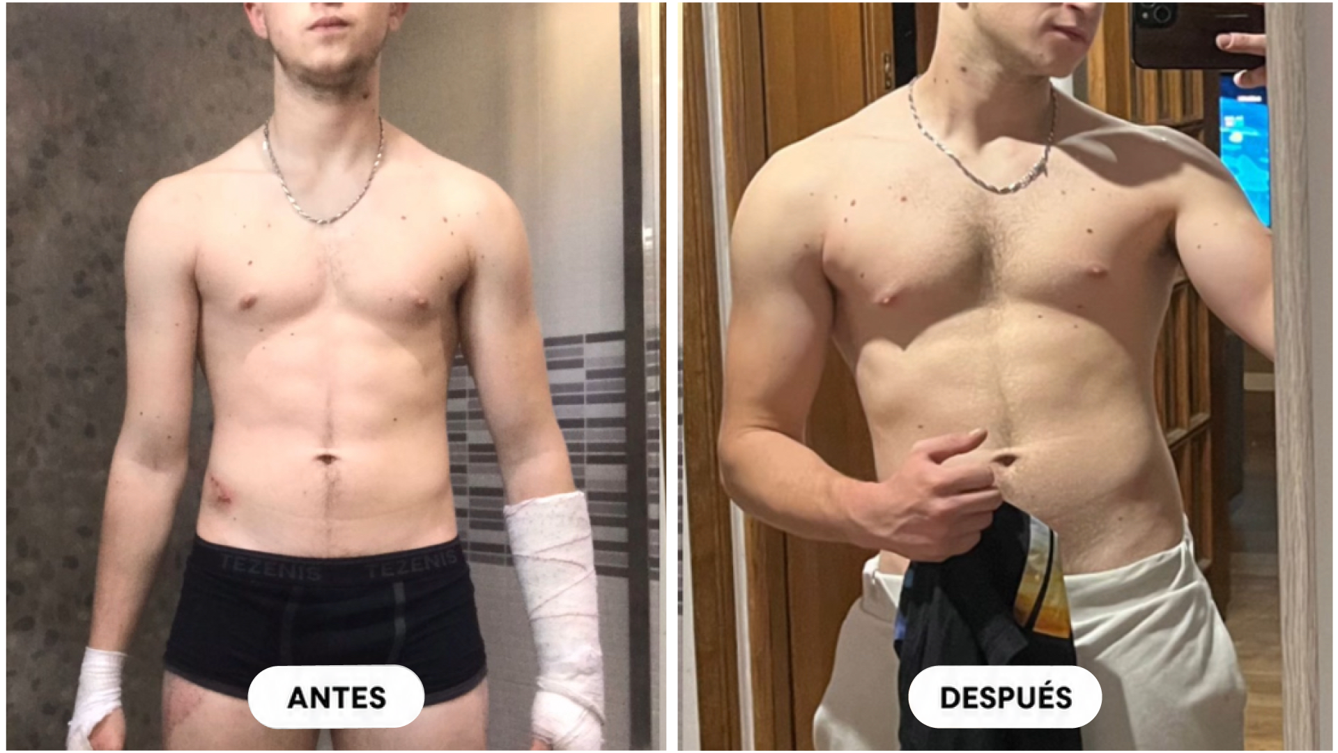 Transformación física de José Vicente